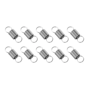 Muelle de extensión, 10 piezas diámetro de cable 0,02", OD 0,2", longitud libre 0,6", plateado - Imagen 1 de 7