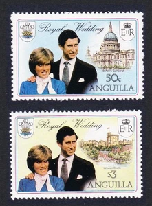 Anguilla Charles and Diana Royal Wedding 2v from Booklet 1981 MNH - Picture 1 of 1