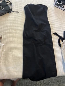 Zara Dress Black Denim - Picture 1 of 5