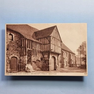 Maidstone Postcard C1925 Kent Old Tythe Barn Archbishops Stables - Picture 1 of 2
