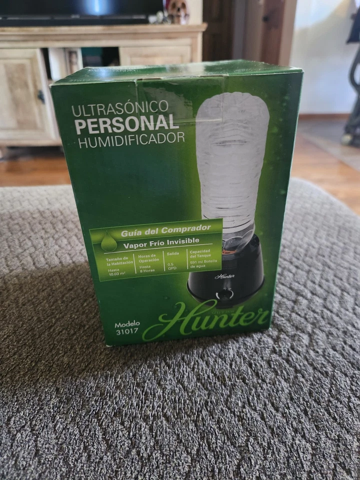 Hunter Humidificador Ultrasónico Personal Humedad Fría Invisible Negro Nuevo 31017 Foto 1 de 4