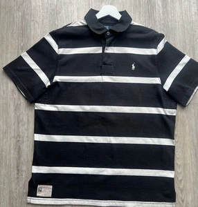 Polo Ralph Lauren Men's White and Black Polo-shirts With #2 On The Back - Size L - Picture 1 of 13