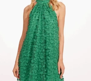 NEU Größe 4 Eva Franco grün Swing Neckholder Kleid kostenloser Versand!! - Bild 1 von 5