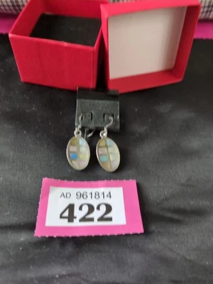 Bonitos Pendientes Disfraz 925 Estampados Plata de Ley Ganchos Mariposa Caja de Regalo Gratis Foto 1 de 4