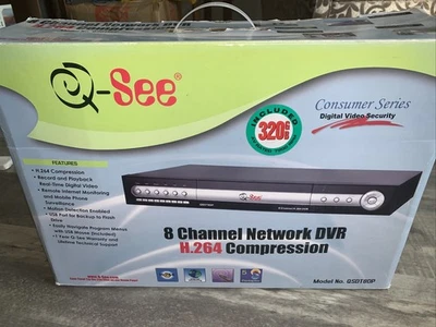 Q-See 8 Channel DVRSecurity System Kit 8 Cameras 320gb Hard Disk Brand New - Image 1 of 4