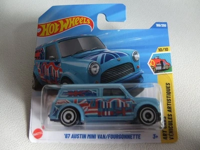 HOT WHEELS SECOND COLOR '67 AUSTIN MINI VAN HW ART CARS 2025 NUOVO BLISTERATO - Immagine 1 di 3