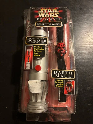 1999 Star Wars Episode 1 Darth Maul COLLECTOR WATCH With LIGHTSABER Display Case - Image 1 of 2