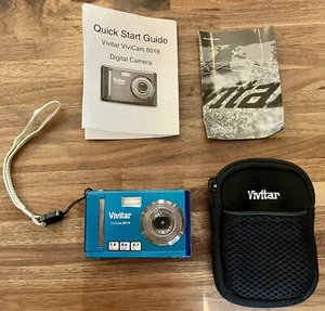 Vivitar Digital Camera Vivicam 8018 8.1MP Blue Tested & Works - Picture 1 of 11