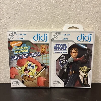 Leap Frog Didj 2 Game Bundle - Spongebob Fist Of Foam & Star Wars The Clone Wars - Image 1 of 4