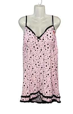 Jenni By Jenni Moore Para Mujer Talla 2XL Íntimo Corazones Rosa Core Chemise NUEVO Foto 1 de 4