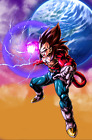 Dragon Ball GT Vegeta Goku Gogeta SSJ4 Omega Shenron W/Logo Poster  18inx12in