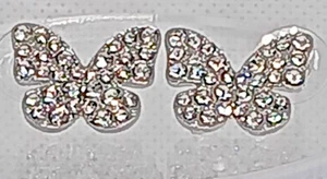 Silberfarbene Schmetterling Ohrringe Geschenke Ohrstecker Pierce Ohrring 10052024 - Bild 1 von 3