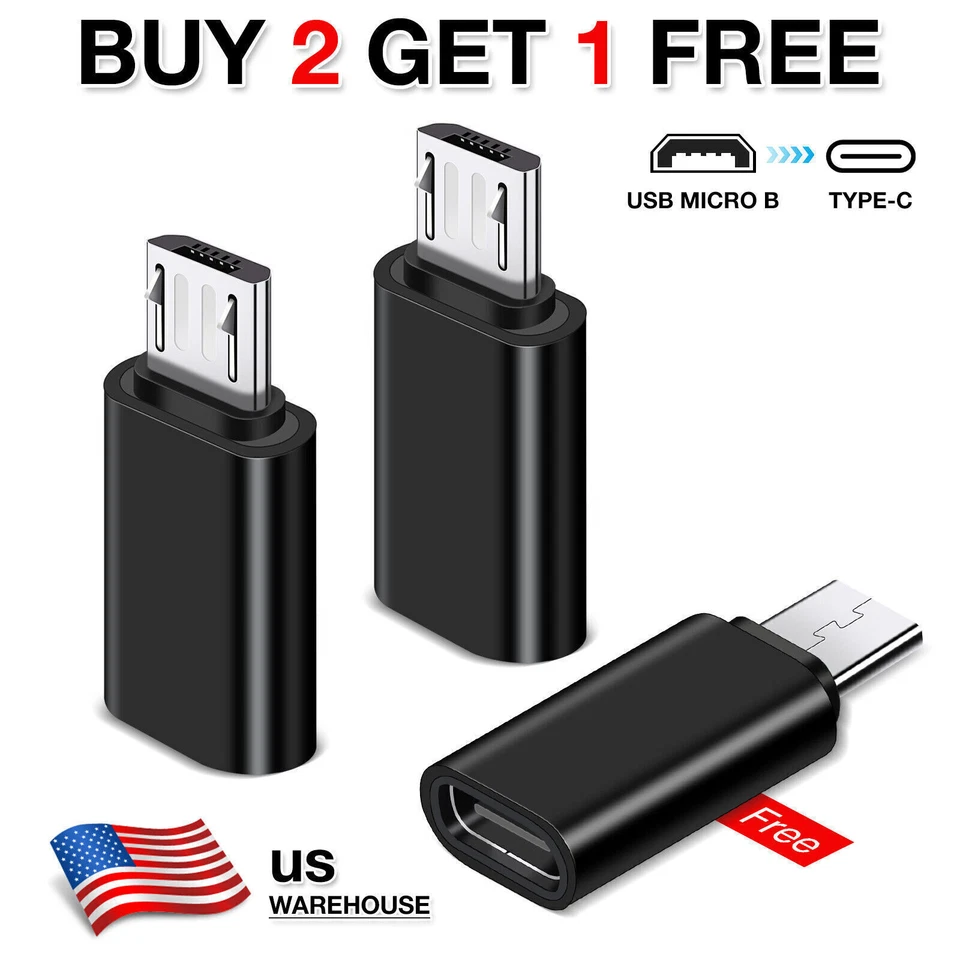 Type-C USB 3.1 Female To Micro USB Male Adapter Connector for Charging Converter - Image 1 of 4