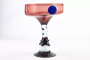 Hermoso vidrio Margarita soplado a mano marcado firmado DP 2000 V18 - Imagen 1 de 9