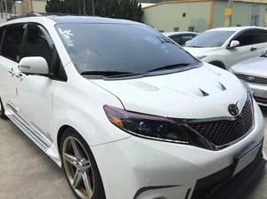 Carbon For TOYOTA Sienna 3rd 5DR Minivan Front Bonnet Hood Fin Spoiler NEW - Picture 1 of 11