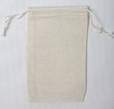 1000 (3.25x5) Cotton Muslin Double Drawstring Bags - Image 1 of 2