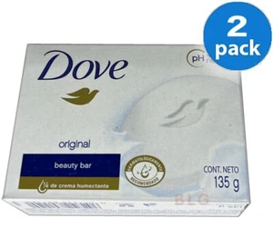 DOVE ORIGINAL CREAM Bar 4.75oz Moisturizing Softener Hand Face Bath Jabon -2Bars - Picture 1 of 2
