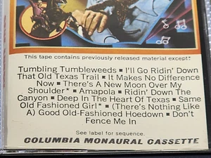 Gene Autry Columbia Historic Edition Cassette, Jul-1991, Columbia Excellent - Foto 1 di 2