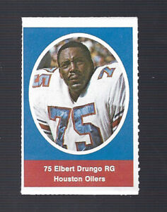 1972 Sunoco stamp Elbert Drungo (Houston Oilers)