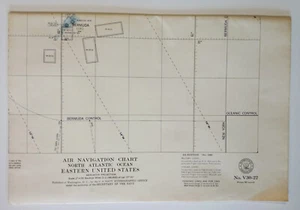 US NAVY Air Navigation Chart - N Atlantic Ocean/Eastern U S - No. V30-22 - 1960 - Picture 1 of 2