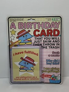 Rare Birthday Card You Will Trash by Obvious Plant (1/1000 Made) New - Picture 1 of 4