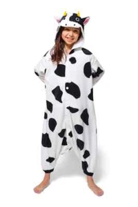 Sazac Kigurumi Cow Bodysuit All in one Pajamas Kids Age 7-9 Fancy dress size 130 - Picture 1 of 7