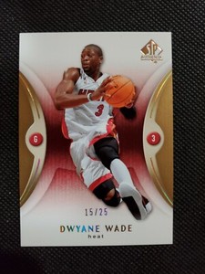 2006-07 DWYANE WADE SP AUTHENTIC GOLD SP PARALLEL #15/25! UPPER DECK CARD #44!