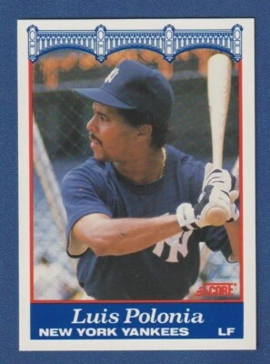 LUIS POLONIA 1989 Score Nat West PROMO Card Stadium Giveaway #4 Yankees SGA^ - Image 1 of 2