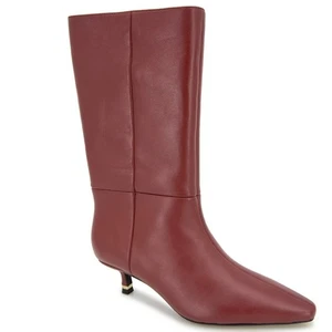 Kenneth Cole Botas de Cuero Talla 6 Borgoña Rio Rojo Tacón Gatito - Imagen 1 de 18
