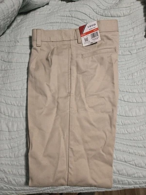 CALÇA IZOD BOYS PLISSADA CÁQUI TAMANHO 14 SLIM - Imagem 1 de 3