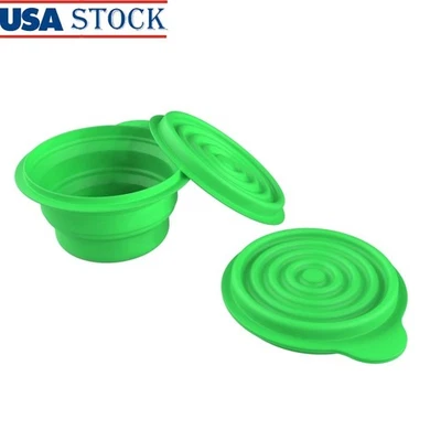 Juego de cuencos de silicona plegables portátiles senderismo camping viaje apto para lavavajillas EE. UU. Foto 1 de 4