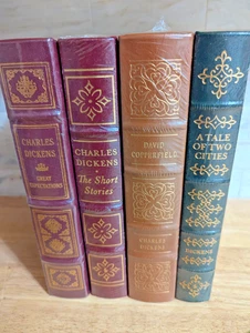 SEALED Charles Dickens Easton Press Lot of 4 Books Collectible Leather Books - Picture 1 of 13