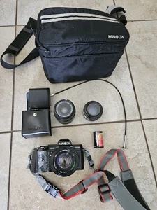 Minolta Maxxum 7000 Film Camera With 3 Lens/Flash/Case - Picture 1 of 7