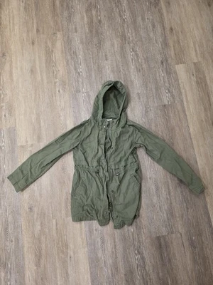 Old Navy Girls Field Jacket Hooded Dried Sage Green Size XL (14) EUC Pockets - Image 1 of 4