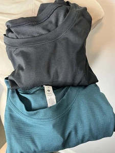 Lululemon Swiftly Tech Long Sleeve 10 Black Relaxed Fit Green Set Of 2 - Picture 1 of 16