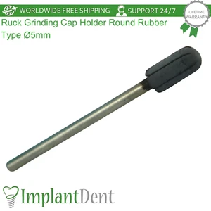 Ruck Grinding Cap Holder Round Rubber Type Ø5mm with Stainless Steel Shaft - Picture 1 of 4