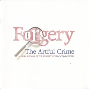 ENGLAND BOOKLET BY THE BANK OF ENGLAND 2001 FORGERY THE ATFUL CRIME - Picture 1 of 6
