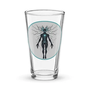 "Psychokinetic Wraith" Pint Glas Psychedelisch Metaphysisch Okkult Spuk - Bild 1 von 4
