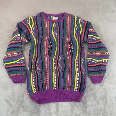 Suéter De Colección Coogi Australia Hombres Mediano Multi Biggie Cosby 3D Crew NUEVO SIN ETIQUETAS RARO Foto 1 de 4