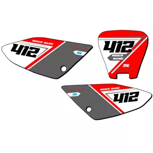 CRF 70 SG65 Custom MX Number Plates Senge Graphics Kit Compatible with Honda - Picture 1 of 4
