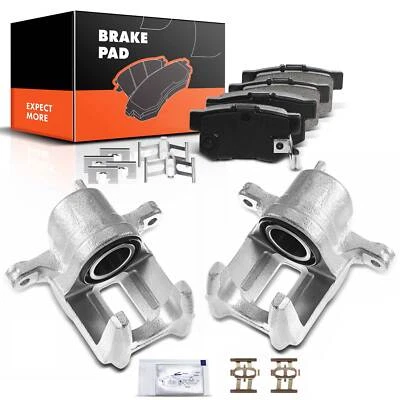 6 peças pinças de freio traseiras + pastilhas de freio de cerâmica para Acura Legend Honda CR-V Isuzu - Imagem 1 de 4