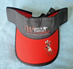 NRA WOMEN ON TARGET - NATIONAL RIFLE ASSOCIATION - VISOR HAT - ADJUSTABLE - NEW - Picture 1 of 14