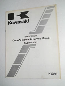 Kawasaki KX80 C2 1982 Owners Manual & Service Manual Supplement KX 80 - Picture 1 of 2