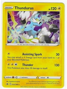 THUNDURUS  052/198 SWSH Chilling Reign Rare Holo Pokemon Card   MINT - Picture 1 of 2