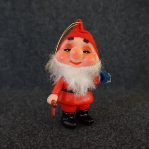 Elf Gnome Plastic Ornament Moveable Head and Arms Japan Vintage - Picture 1 of 20