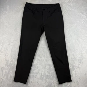 Lululemon ABC Pants Mens 31x28 Black 5 Pocket Warpstreme Performance Tech - Picture 1 of 10