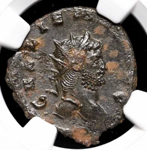 Gallienus. AD 253-268. Billon Antoninianus, Legionary Series, Capricorn, NGC XF - Picture 1 of 4