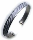 Bangle IN Stainless Steel With Carbon Inlay Women's Right Arm D5031