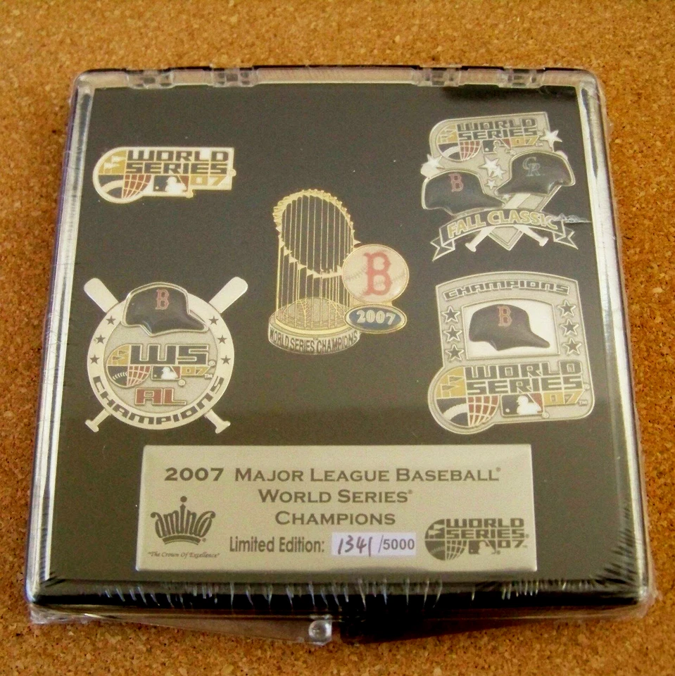 2007 Boston Red Sox World Series Champions 5-pin set MLB AM - Image 1 of 1
