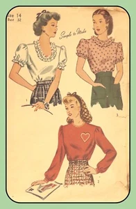 Bermudas Misses Jrs patrón con blusa simplicidad 4746 RARO de colección 1954 talla 13 - Imagen 1 de 4